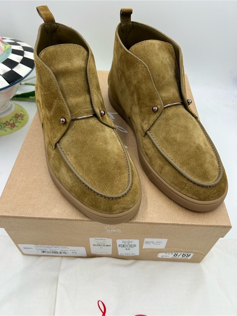 Men's Christian Louboutin CHAMBELISS suede boots size 44/11 US made in Italy